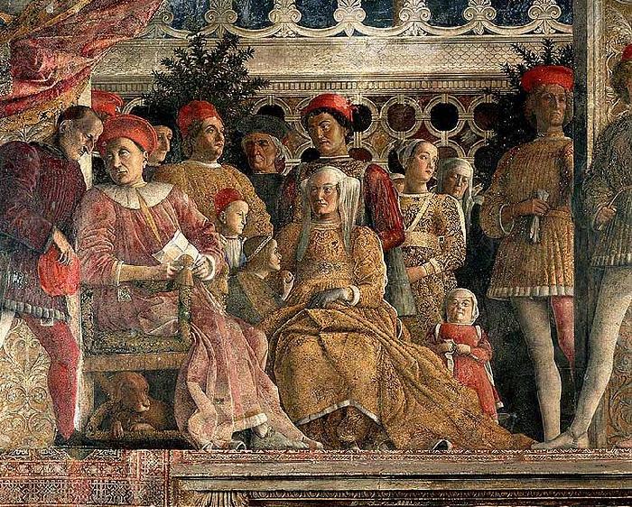 Andrea Mantegna The court of Mantua, fresco for the Camera degli Sposi of Palazzo Ducale, Mantua. Norge oil painting art